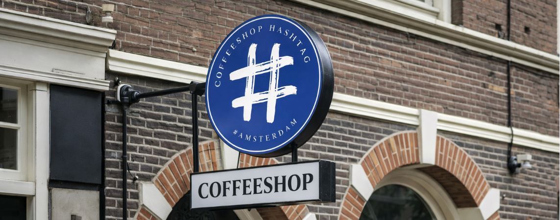 Coffeeshop Hashtag - Amsterdam coffeeshop